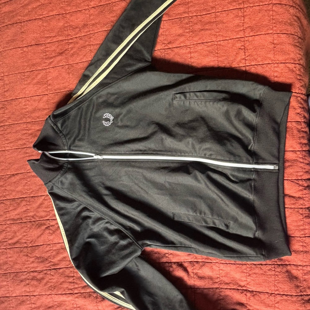Fred Perry Black and White Bomber Jacket